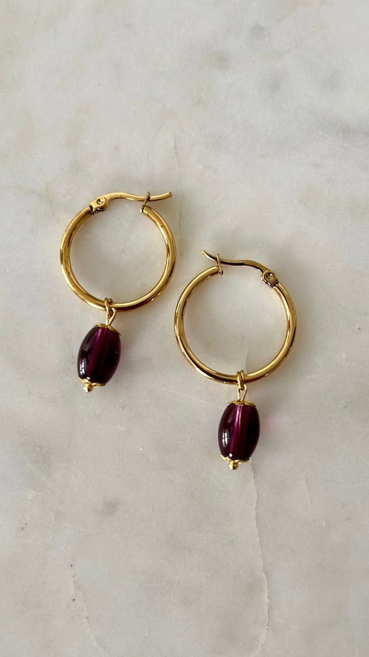 Zora - 18k gold plated hoops